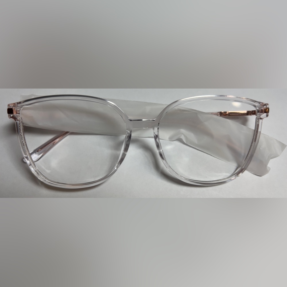 Clear Coloured Women’s Glasses and Glitter sides.